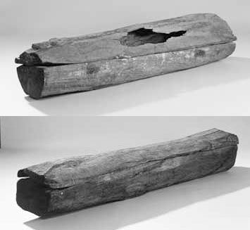 škrinje iz prepolovljenog debla drveta